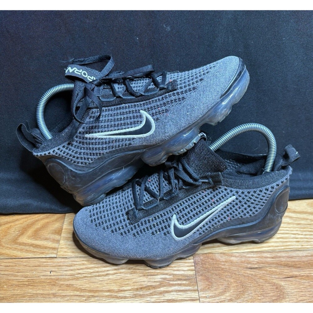 Nike Air Vapormax Flyknit 3 Trainers SZ 5Y Shoes Oreo Particle Grey DB1550-006